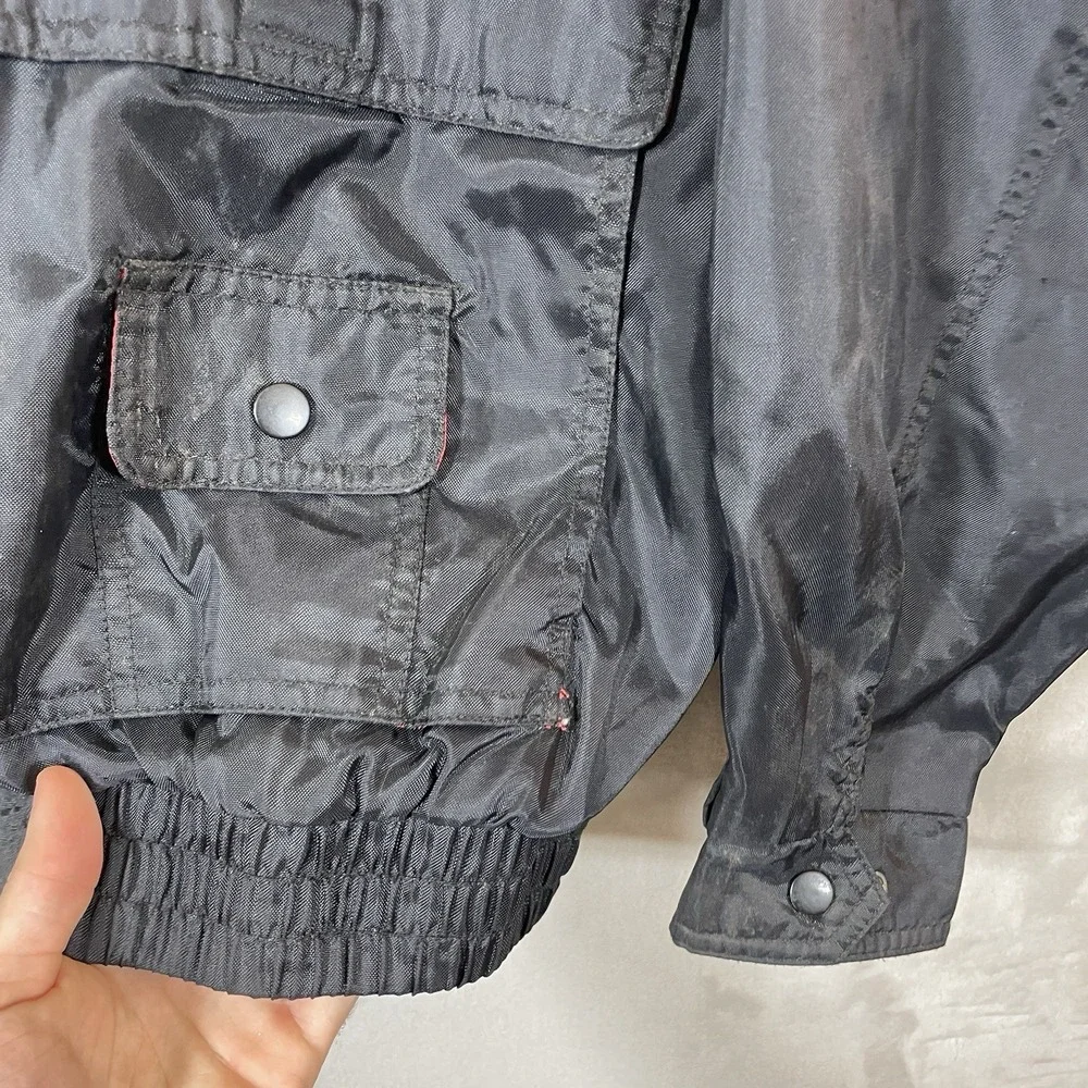 Vtg Snap-on Tool Jacket Men XL Utility Cargo Mechanic Bomber Biker Nylon Y2K 90s
